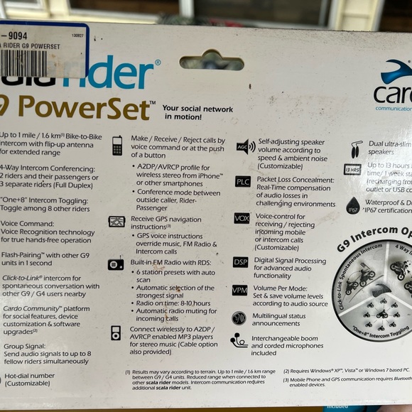 SCALA Rider G9 Headset for Two by Cardo - Picture 6 of 10